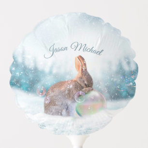 Praying Bunny Rabbit Christmas Baptism Balloon