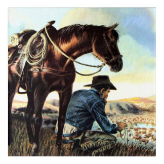 Praying Cowboy Acrylic Print