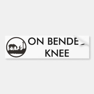 praying cowboy, ON BENDED KNEE Bumper Sticker