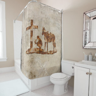 Praying Cowboy Shower Curtain