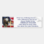 Praying Eagle American Flag Christian Cross Bumper Sticker
