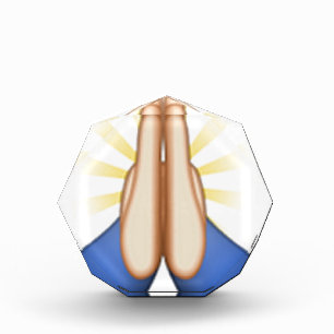 praying emoji acrylic award