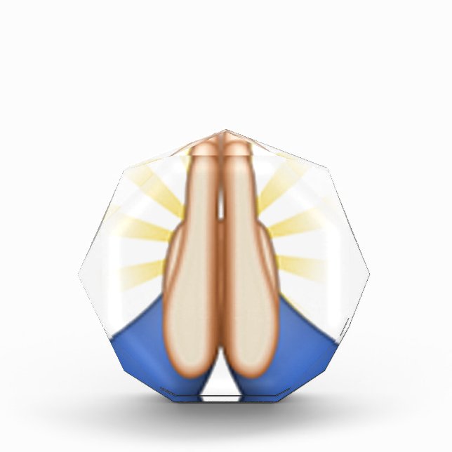 praying emoji acrylic award (Front)