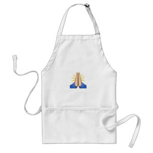praying emoji adult apron