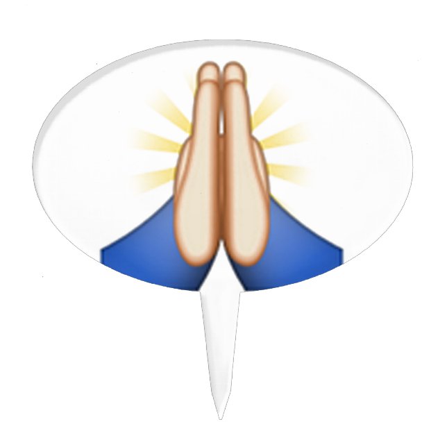 praying emoji cake topper (Front)