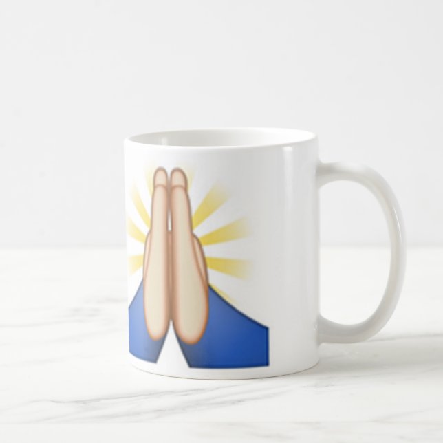 praying emoji coffee mug (Right)