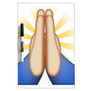 praying emoji dry erase board