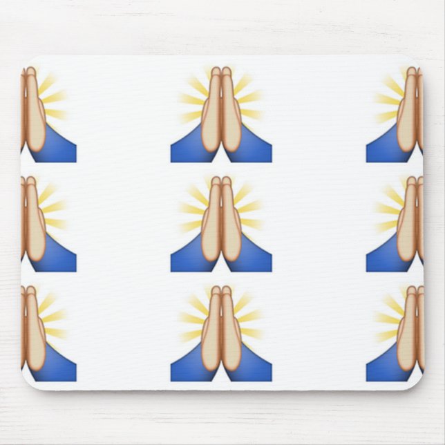praying emoji mouse pad (Front)