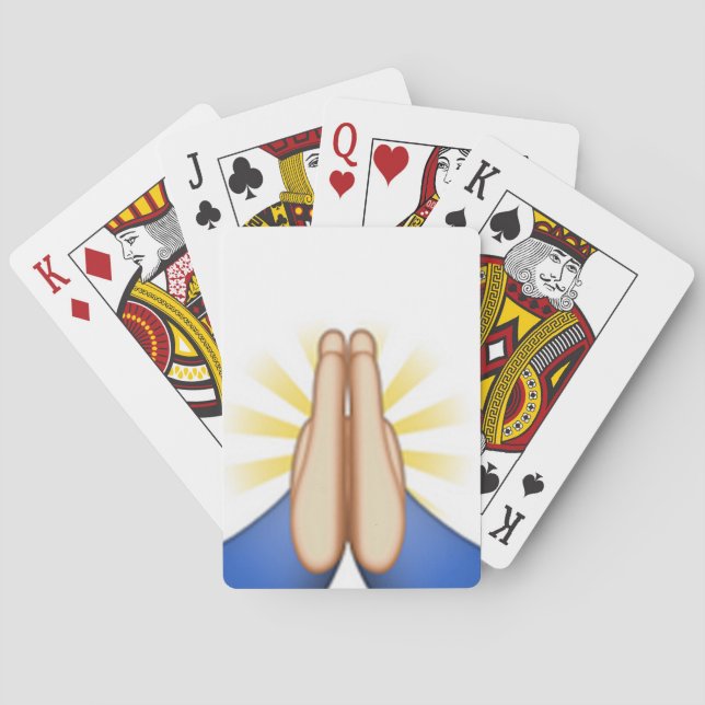 praying emoji poker cards (Back)