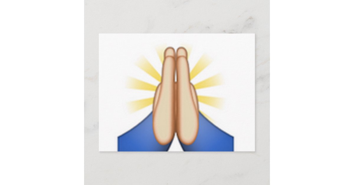 praying emoji postcard | Zazzle