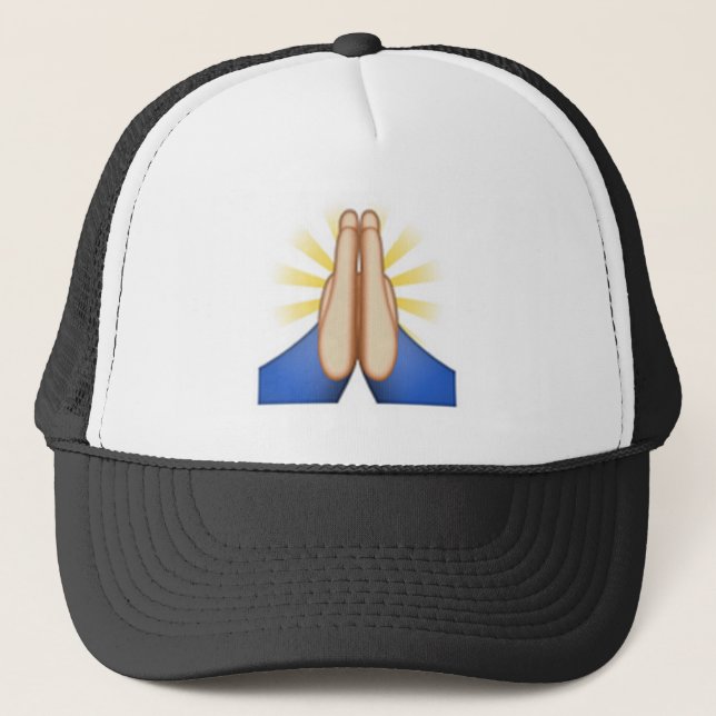 praying emoji trucker hat (Front)