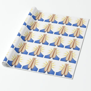 praying emoji wrapping paper