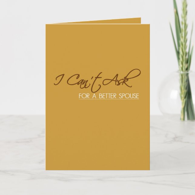Praying for a Better Spouse Anniversary Card (Front)