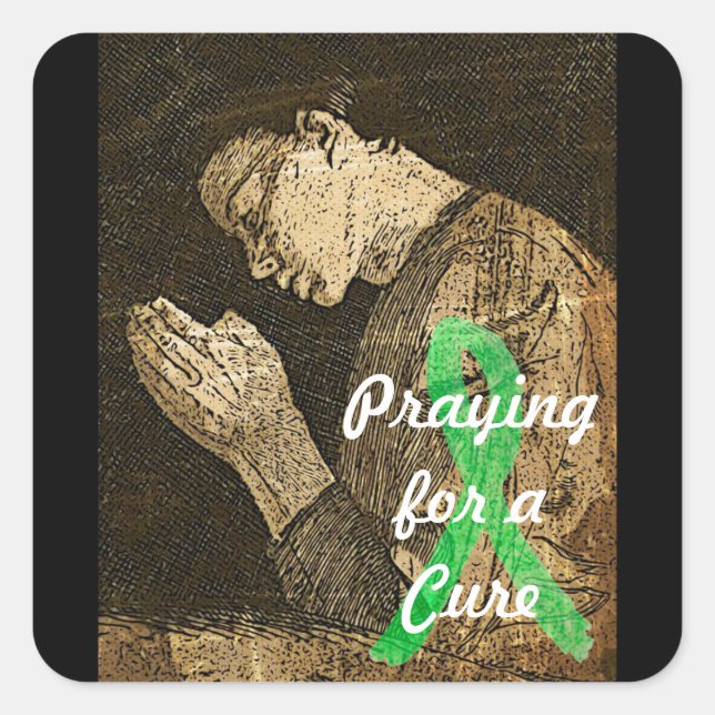 Praying for a Cure for Lyme Disease Sticker (Front)