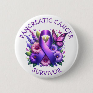Praying for a Cure for Pancreatic Cancer Button