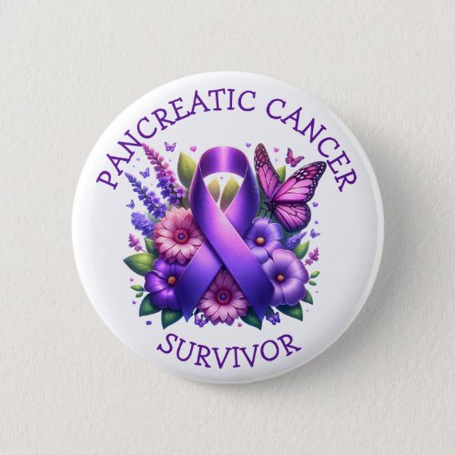 Praying for a Cure for Pancreatic Cancer Button