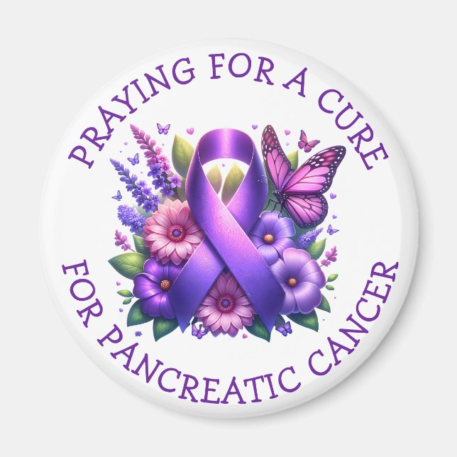 Praying for a Cure for Pancreatic Cancer Magnet (Front)