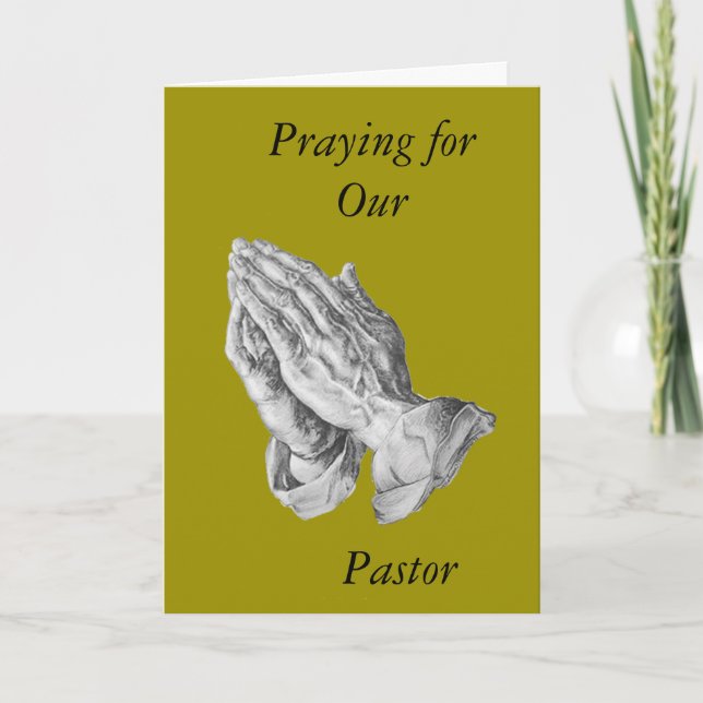 Praying for Our Pastor Letterpress Thank You Card (Front)