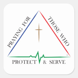 Praying for Those Who Protect & Serve Square Sticker