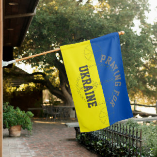 Praying for Ukraine House Flag, No Pole, (1) House Flag