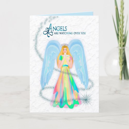 Praying For You Angelic Angel Greeting Card