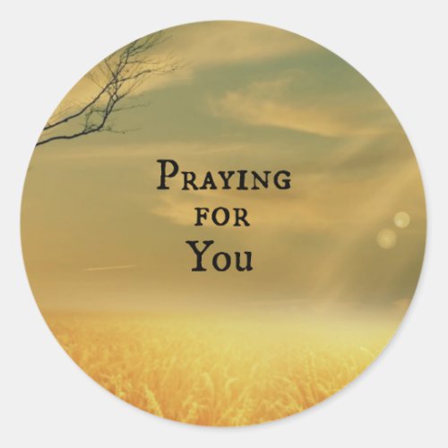 Praying for You Classic Round Sticker