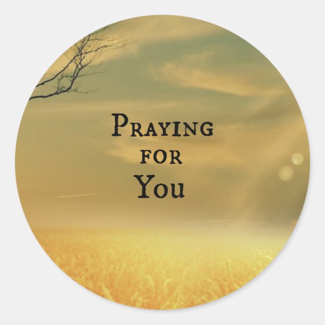 Praying for You Classic Round Sticker (Front)