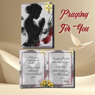 Praying For You Encouragement Card