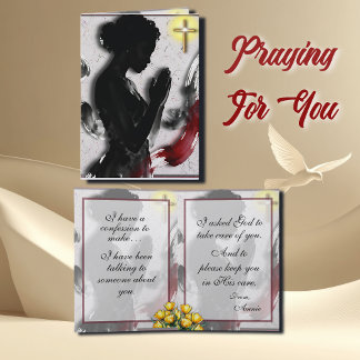 Praying For You Encouragement Card