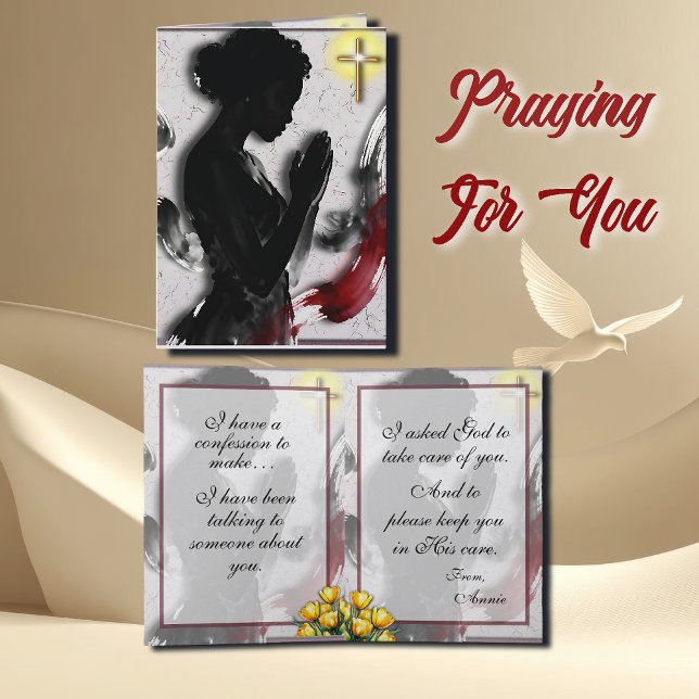 Praying For You Encouragement Card (Encouragement Greeting Card)