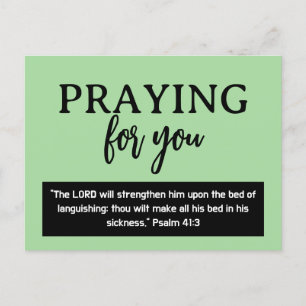 Praying For You Psalm Get Well Soon Postcard