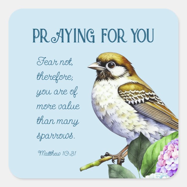 Praying For You Square Sticker (Front)