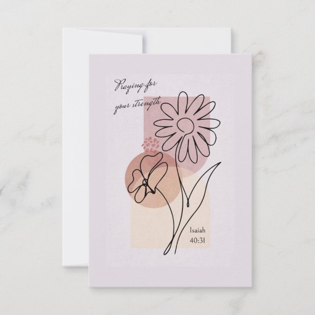 Praying for your Strength Thank You Card (Front)