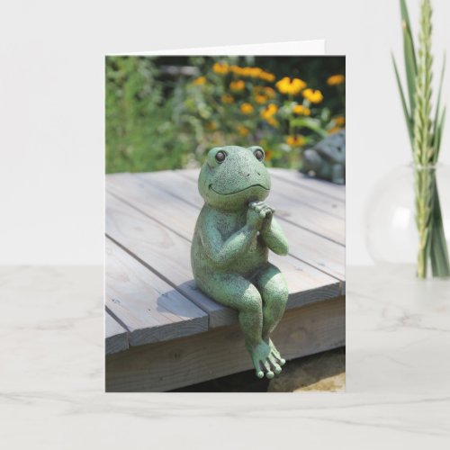 Praying Frog Inspirational Card _ Blank Inside