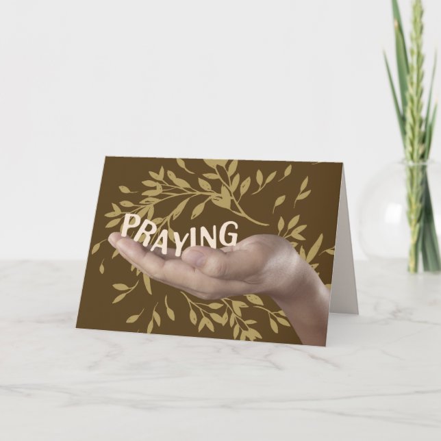 Praying Hand Religious Blessings at Thanksgiving Card (Front)