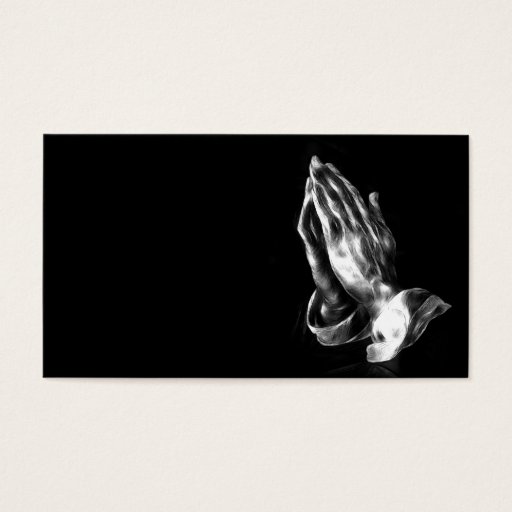 Customizable Praying hands business cards