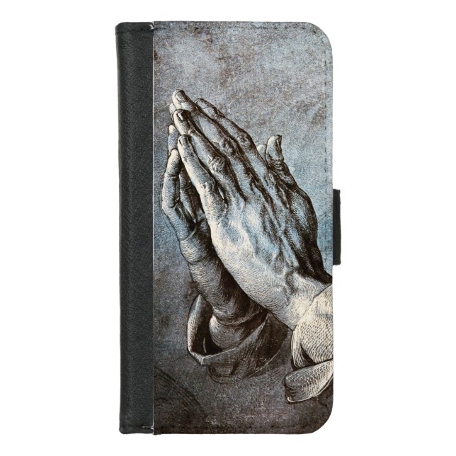 Praying Hands, Albrecht Durer iPhone Wallet Case (Front)