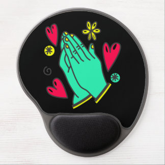 Praying Hands BlkBg I Gel Mouse Pad