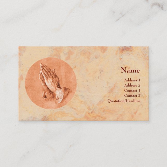Praying Hands Business Card (Front)