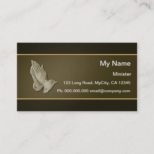 Praying Hands Business Card Template