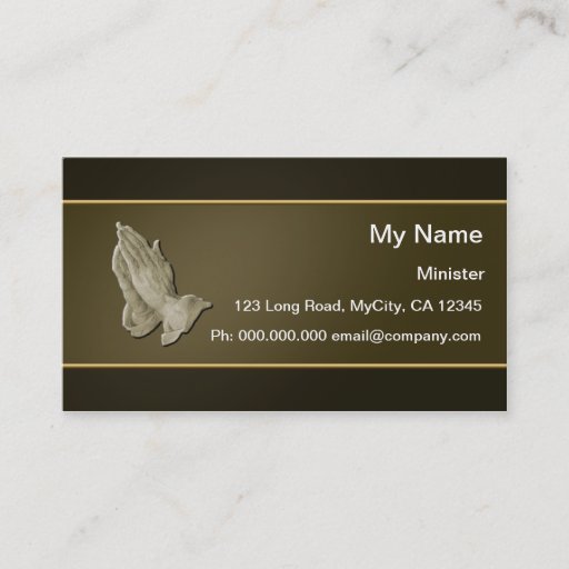 Customizable Praying Hands Business Card Template