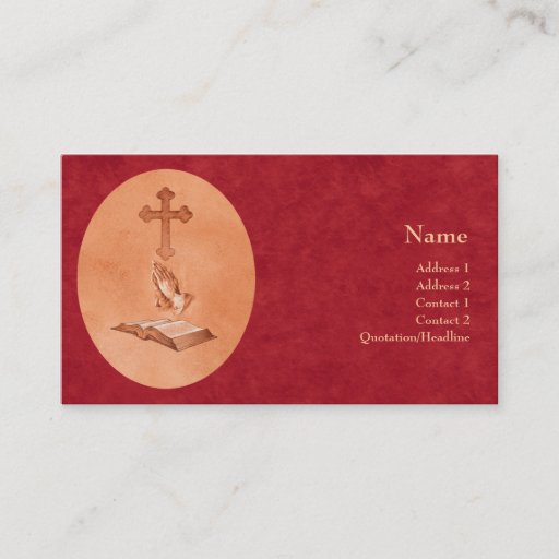 Customizable Praying Hands Business Card Template