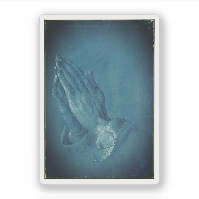Praying Hands (by Dürer) Sticker (Front)
