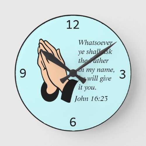 Praying Hands Clock
