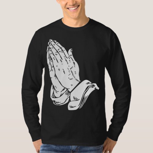 Praying Hands _ Cool Christian religious Jesus T_Shirt