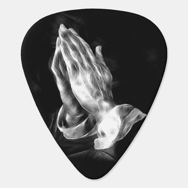 Praying hands guitar pick (Back)