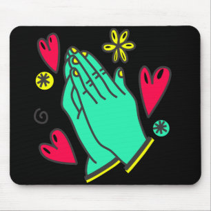 Praying Hands I BlkBkg I Mouse Pad
