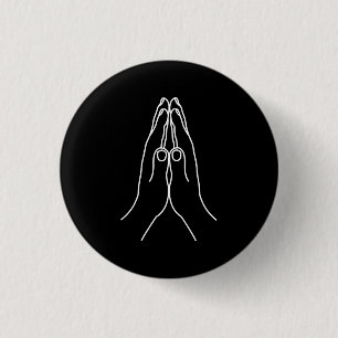Praying Hands Pinback Button