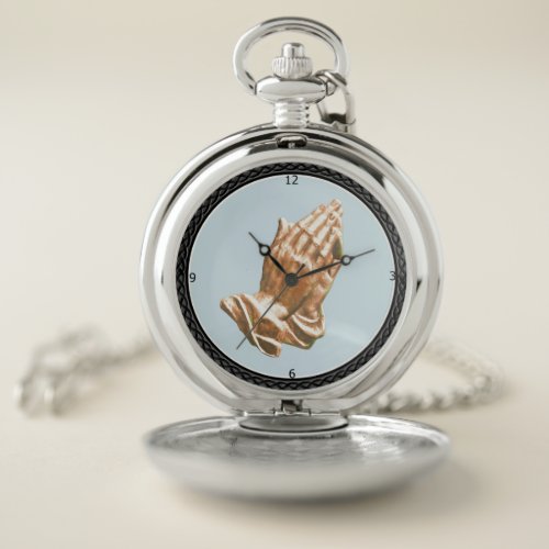 PRAYING HANDS POCKET WATCH