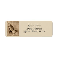 Praying Hands Return Address Labels